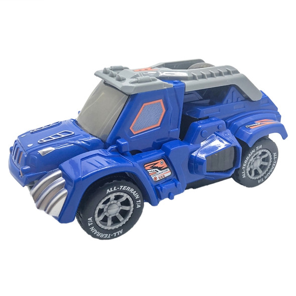 HG-882 Electric Dinosaur Deformation Car Toy Universal Light Music Toy (Blue)