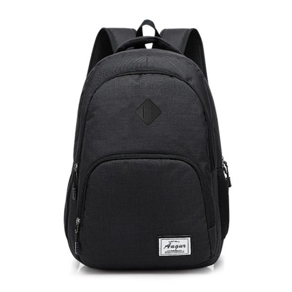 AUGUR 966 Retro Casual Oxford Cloth Backpack Shoulders Laptop Bag(Black)