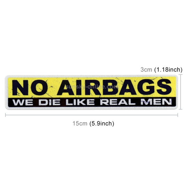10 PCS Car NO AIRBAGS Words Random Decorative Sticker