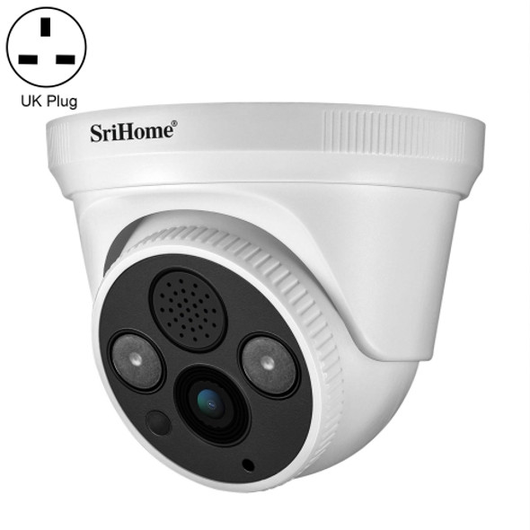 SriHome SH030 3.0 Million Pixels 1296P HD IP Camera, Support Two Way Talk / Motion Detection / Humanoid Detection / Night Vision / TF Card, UK Plug