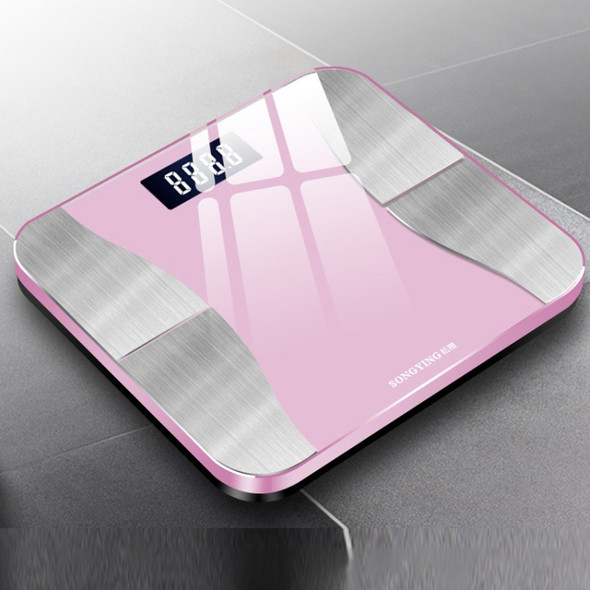 SONGYING SY06 Smart Body Fat Scale Home Body Weight Scale, Size: Battery Version(260x260mm)(Cherry Pink)