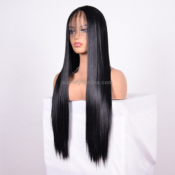 Straight Lace Front Human Hair Wigs, Stretched Length:26 inches, Style:1