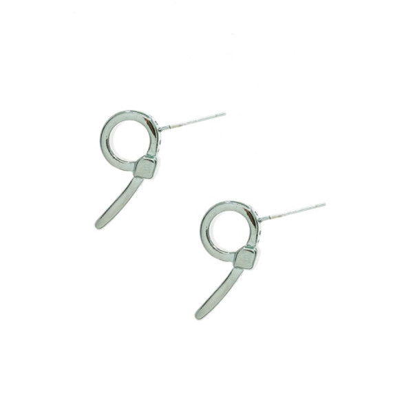 2 PCS S925 Silver Needle Real Gold Electroplating Bluetooth Headset Anti-lost Earrings For AirPods(Platinum)