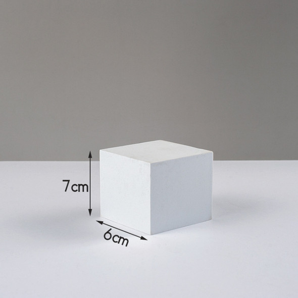 7 x 7 x 6cm Cuboid Geometric Cube Solid Color Photography Photo Background Table Shooting Foam Props(White)