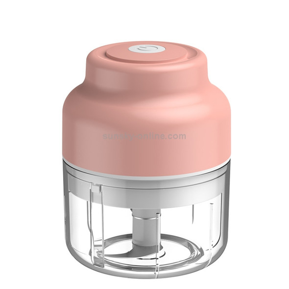 Wireless USB Charging Garlic Machine Baby Food Supplement Machine, Style:100ml Twisted Garlic(Pink)