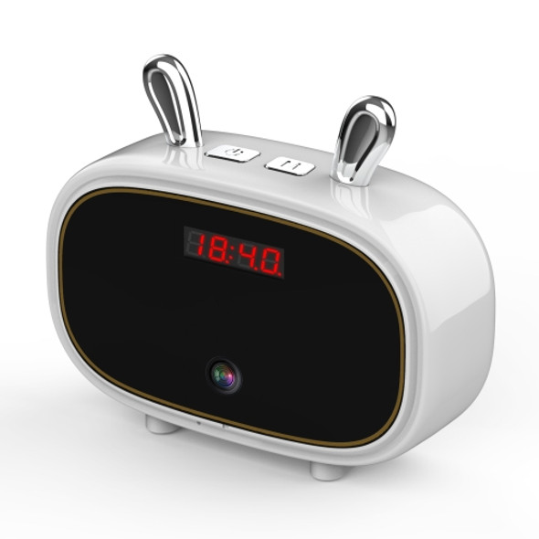 F11 Bluetooth Speaker Wireless Camera with Clock Display, Support Night Vision / Motion Detection / TF Card(White)