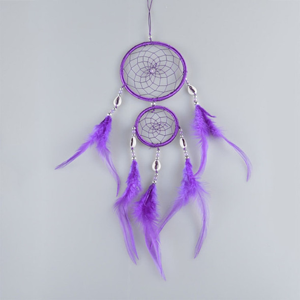 Creative Hand-Woven Crafts Dream Catcher Home Car Wall Hanging Decoration(Purple)