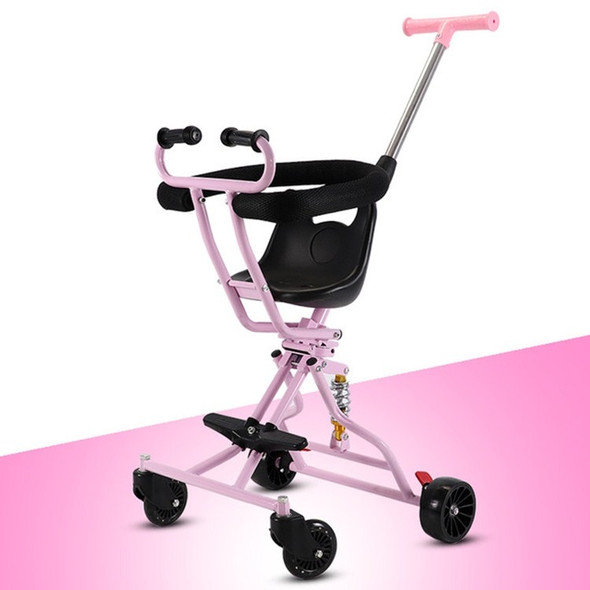 One-click Folding Baby Stroller, Color:Pink 1