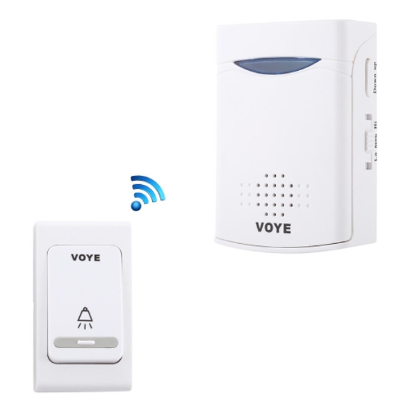 VOYE V006B Home Music Remote Control Wireless Doorbell with 38 Polyphony Sounds (White)