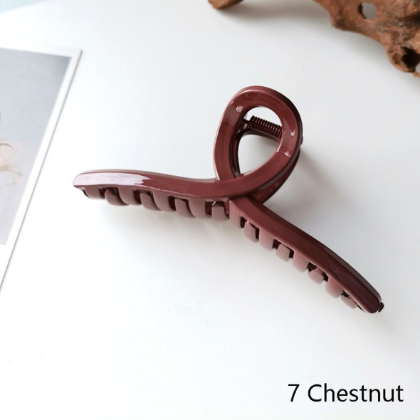 10 PCS Resin Material Spring Hair Clip, Colour: 7 Chestnut