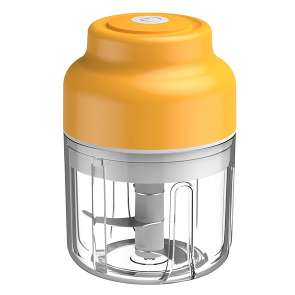 Wireless USB Charging Garlic Machine Baby Food Supplement Machine, Style:250ml Twisted Meat( Yellow)