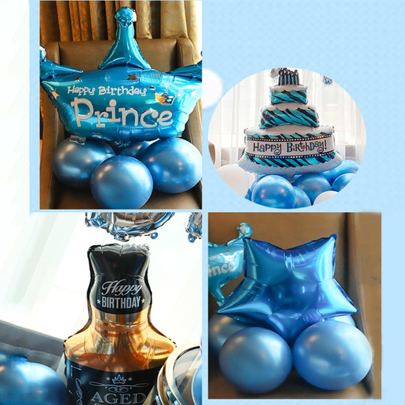 Round Balloons Romantic Proposal Layout Theme Party Balloon Decoration Set, Style:Blue B