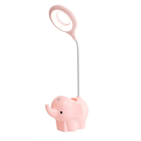 1268 6W Eye Protection Learning LED Dormitory Desk Touch Smart Color Elephant Desk Lamp, Colour: Plug-in Model(Pink)