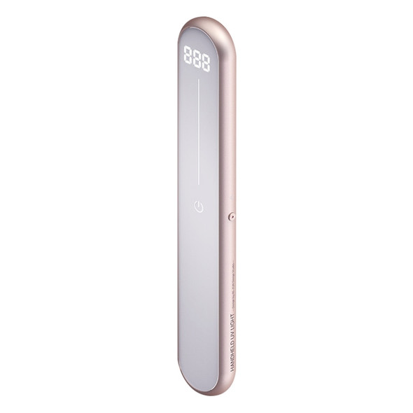 LHJ001 Aluminum Alloy Handheld Disinfection Stick Portable Home UVC Disinfection Lamp(Rose Gold)