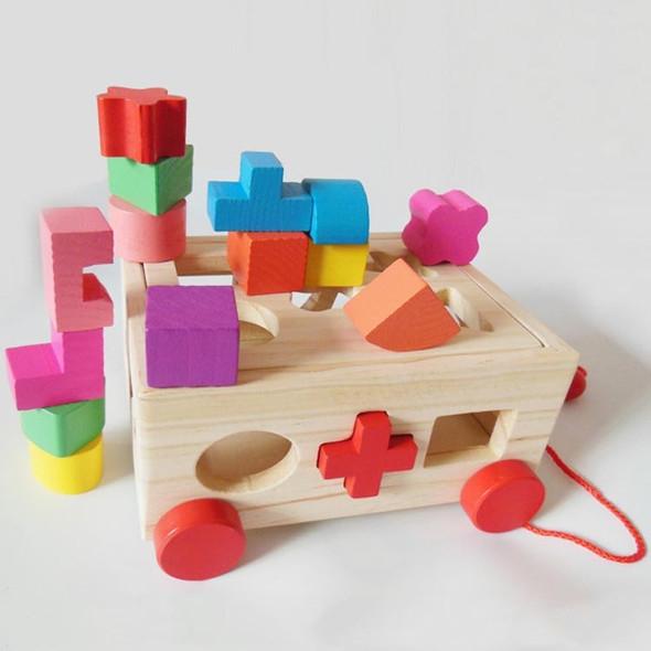 Childhood Early Education Toys Geometry Cognition Building Block Multifunctional 15-Hole Intelligence Box