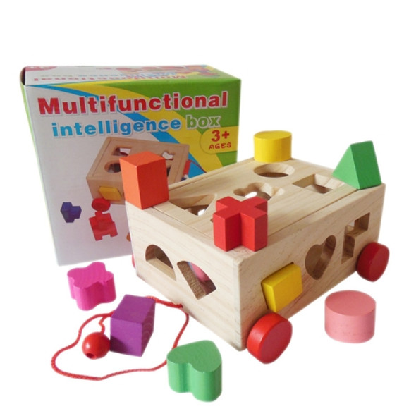 Childhood Early Education Toys Geometry Cognition Building Block Multifunctional 15-Hole Intelligence Box