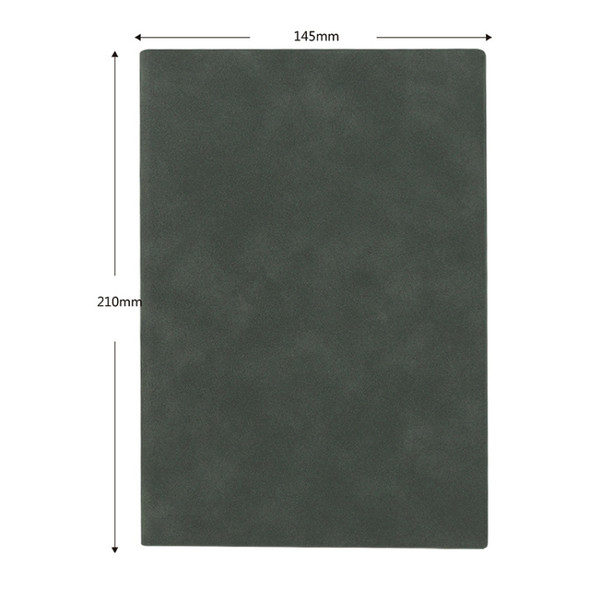 2 PCS Business Notebook PU Retro Soft Leather Office Notepad, Cover color: Dark Green Ordinary, Specification: A5