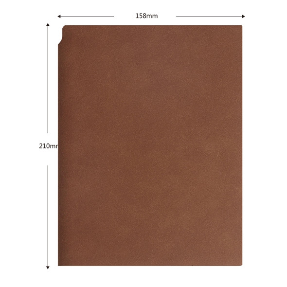 2 PCS Business Notebook PU Retro Soft Leather Office Notepad, Cover color: Brown Insert Pen, Specification: A5