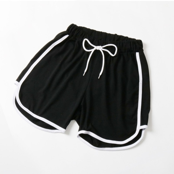 Casual Sports Shorts Ladies Summer Wear Fitness Pants Women (Color:Black Size:S)