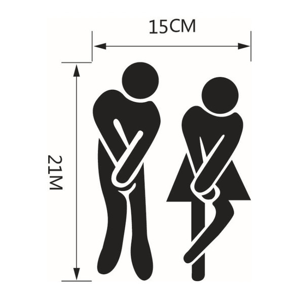 5 PCS Removable Man Woman Washroom Door Toilet WC Wall Sticker DIY Decor Home Wallpaper