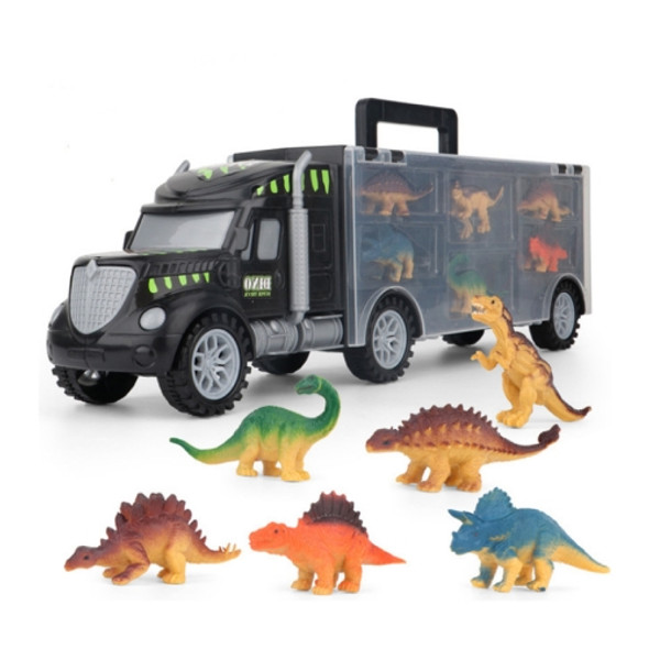 Children DIY Dinosaur Portable Storage Container Truck Model Toy Set