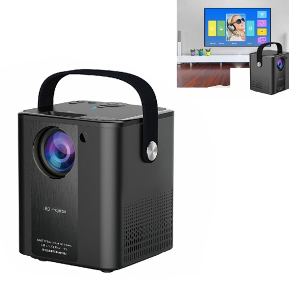 C500 Portable Mini LED Home HD Projector, Style:Same Screen Version(Black)
