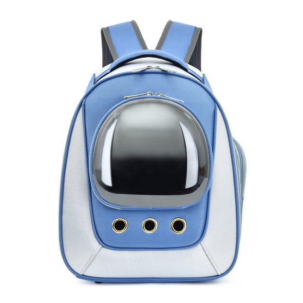 Pet Going Out Space Backpack Portable Breathable Large Capacity Backpack(Blue)