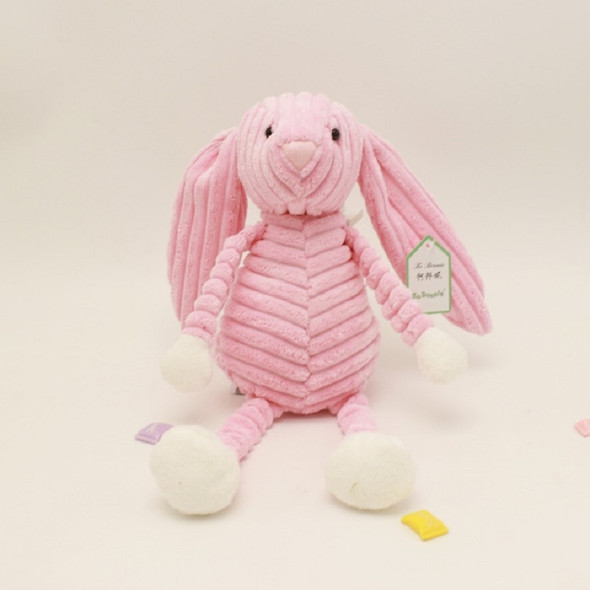Striped Animal Plush Toy Doll Creative Animal Doll, Type:Pink Rabbit, Height:42cm