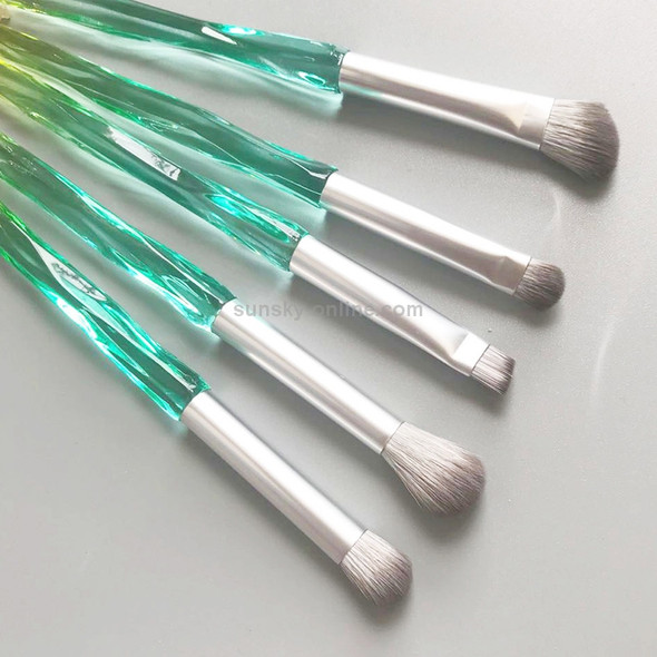 Makeup Brush Corn Silk Fiber Hair Can Washing Makeup Brush, Style:5 PCS Green Eye Shadow Brush