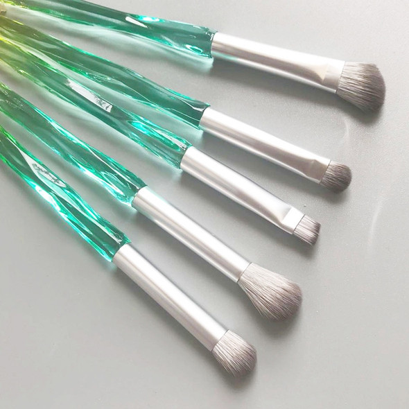 Makeup Brush Corn Silk Fiber Hair Can Washing Makeup Brush, Style:5 PCS Green Eye Shadow Brush