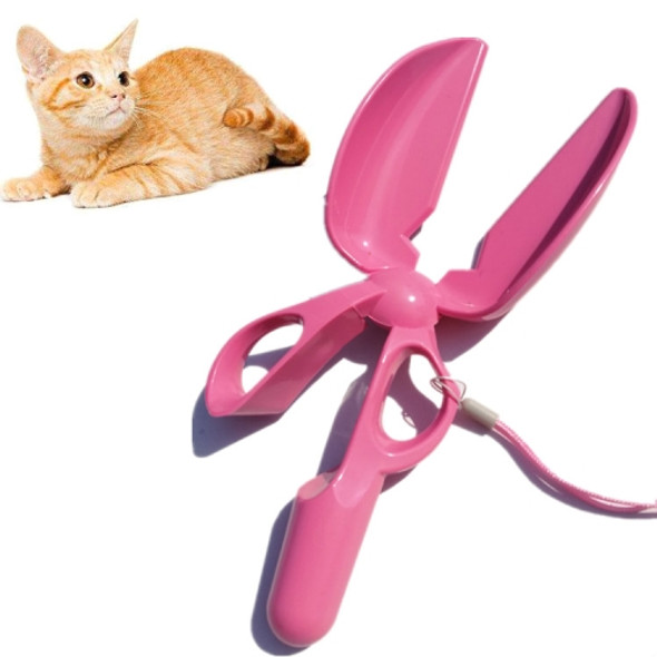4 PCS Dog Cat Pit Picker Pet Manure Picker Scissor Type Poop Shovel Pet Cleaning Products(Pink)