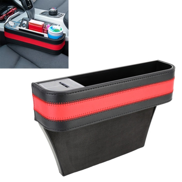 Car Multi-functional Cup Holder Seat Gap Side Storage Box (Red)