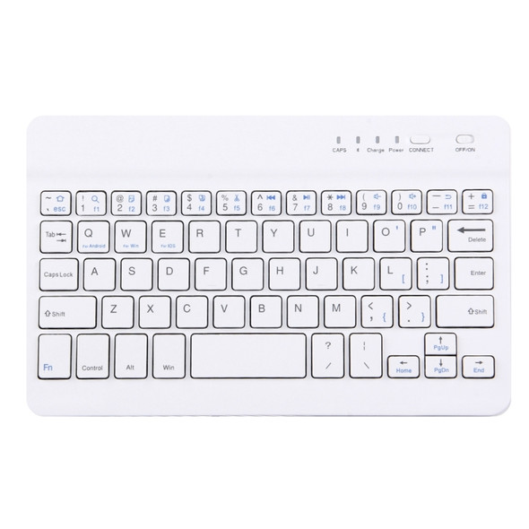 Portable Bluetooth Wireless Keyboard, Compatible with 10 inch Tablets with Bluetooth Functions (White)