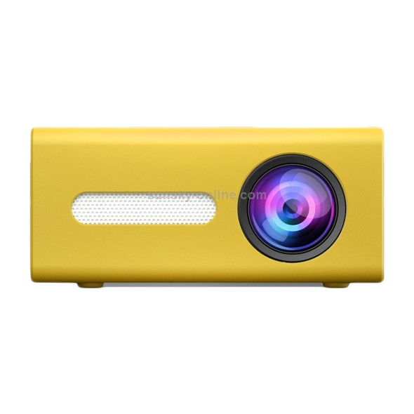 T300 25ANSI LED Portable Home Multimedia Game Projector(Yellow)