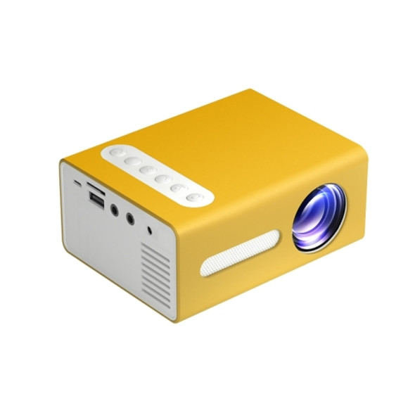 T300 25ANSI LED Portable Home Multimedia Game Projector(Yellow)