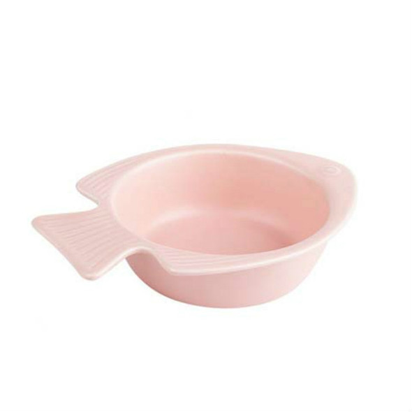 Cat Bowl Dog Pot Pet Ceramic Bowl, Style:Bowl(Pink)