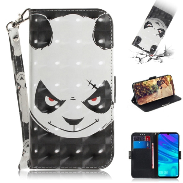 3D Colored Drawing Angry Bear Pattern Horizontal Flip Leather Case for Huawei P Smart+ 2019 / Enjoy 9s / Honor 10i / Honor 20i / Honor 20 Lite, with Holder & Card Slots & Wallet