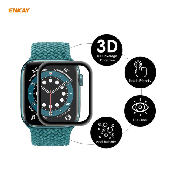 For Apple Watch 6/5/4/SE 40mm ENKAY Hat-Prince 3D Full Screen Soft PC Edge + PMMA HD Screen Protector Film