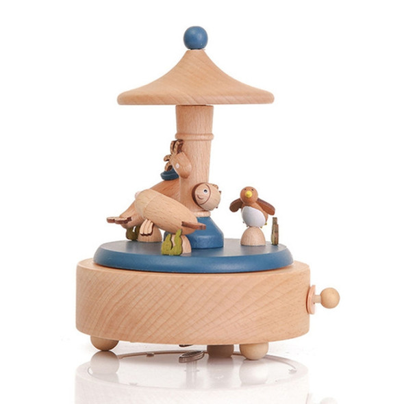 Wooden Crafts Music Box Creative Office Home Decoration, Style:Marine Animals