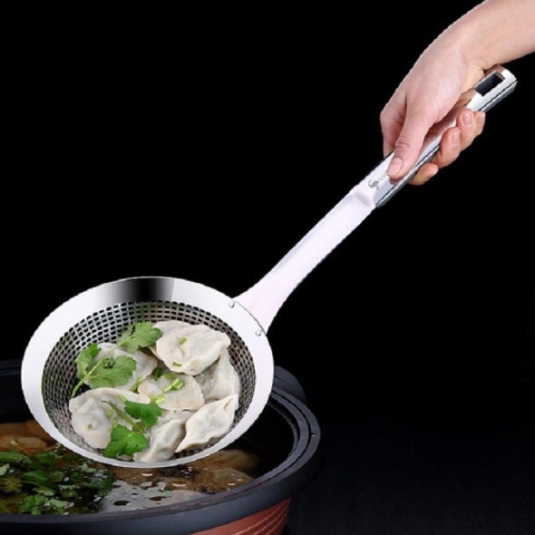 SSGP Stainless Steel Sanding Colander Household Hot Pot Fried Noodle Spoon, Specification:Extra Large