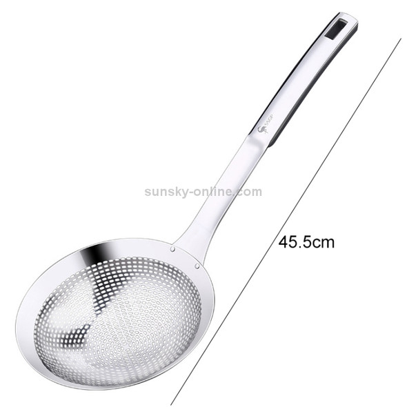 SSGP Stainless Steel Sanding Colander Household Hot Pot Fried Noodle Spoon, Specification:Extra Large