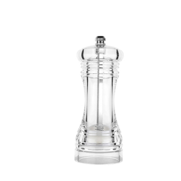 Acrylic Transparent Pepper Grinder Manual Pepper Grinder Ceramic Core Multi-Purpose Seasoning Bottle, Specification: 4 Inch