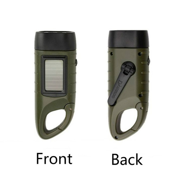 Outdoor Multi-Function Solar Flashlight LED Smart Hand-Cranked Power Generation