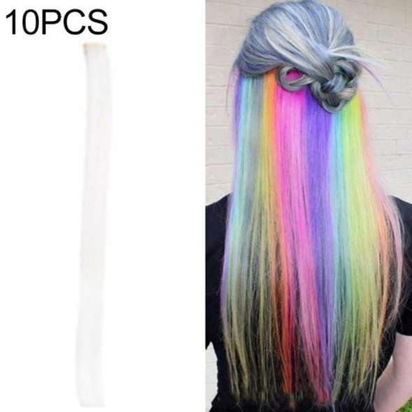 10 PCS Chemical Fiber Wig One-Step Gradient Color Single Card Wig, Stretched Length:24inches(55#)