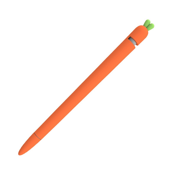 LOVE MEI For Apple Pencil 1 Carrot Shape Stylus Pen Silicone Protective Case Cover (Orange)