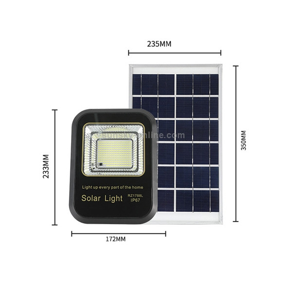 150W 234 LEDs Home Sensor Garden Light Outdoor Waterproof Solar Flood Light with Remote Control (Black)