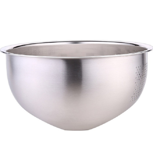 SSGP Stainless Steel Washing Rice Sieve Household Round Drain Basket, Size:Small