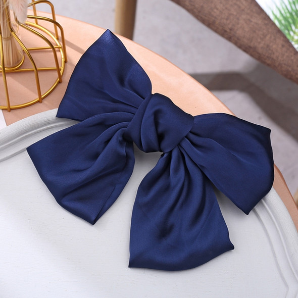 5 PCS Satin Bow Hairpin Back Head Hair Accessories, Colour: Tibetan Blue