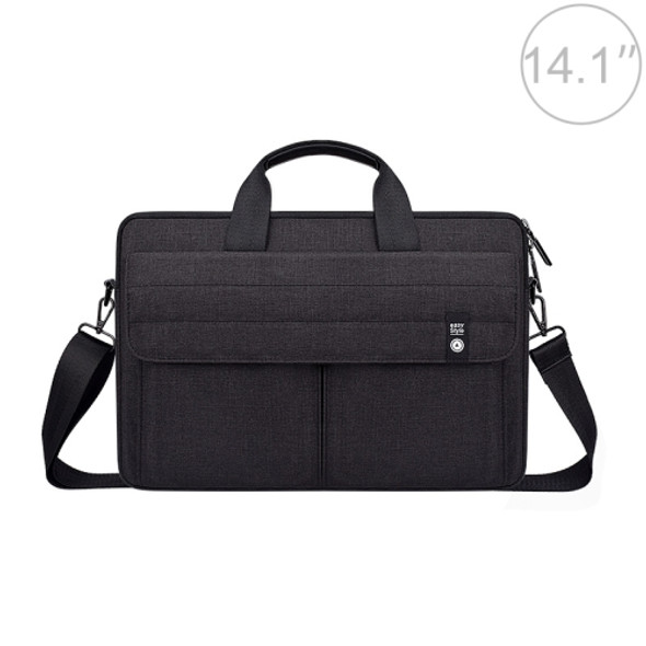 ST08 Handheld Briefcase Carrying Storage Bag with Shoulder Strap for 14.1 inch Laptop(Black)