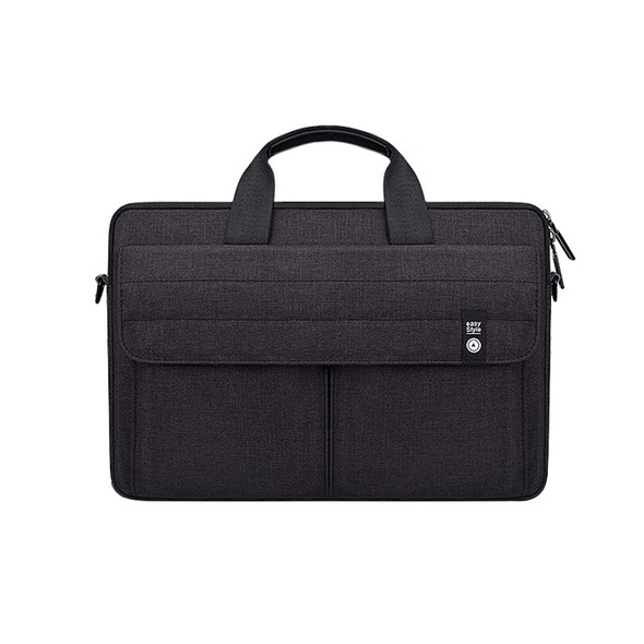 ST08 Handheld Briefcase Carrying Storage Bag without Shoulder Strap for 14.1 inch Laptop(Black)